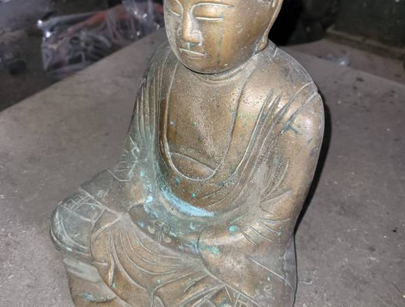 Buda y Egipcio en bronce 
