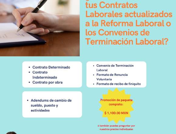 Formatos Laborales: Contratos, convenios, adendums