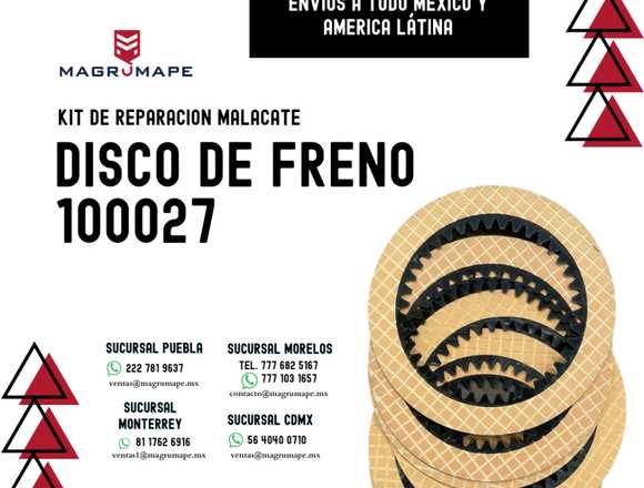 DISCO DE FRENO 100027