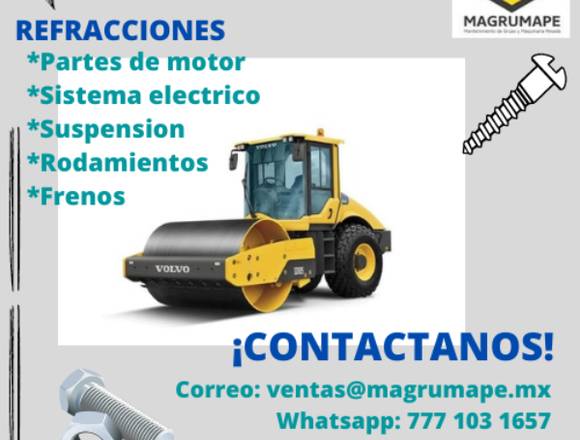 Refacciones para vibro impactores volvo