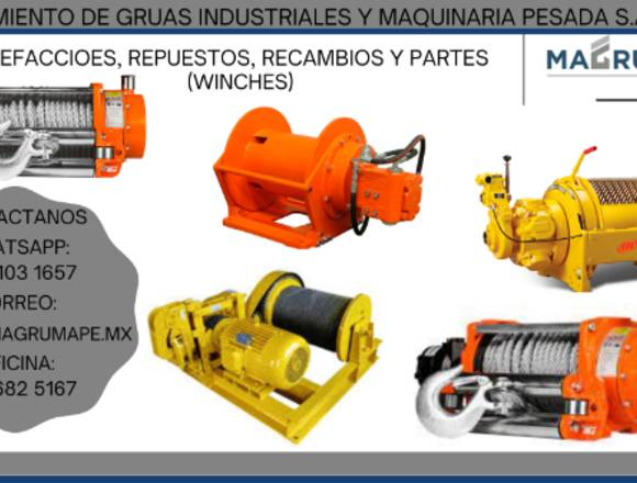 Winches para maquinaria pesada