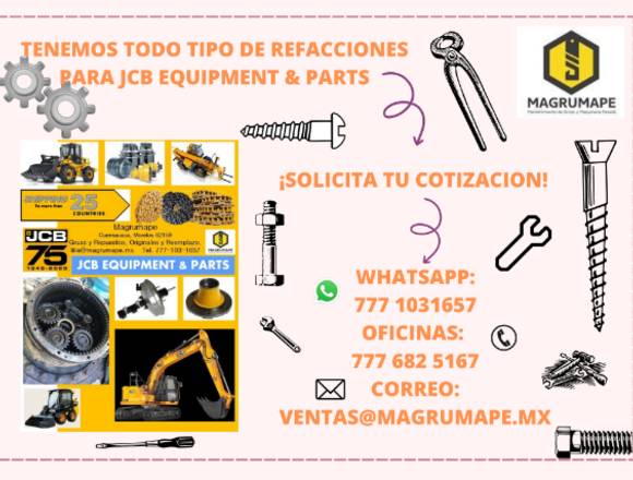 Refracciones para JCB Equipment y parts