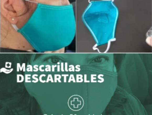 Mascarillas descartables doble capa