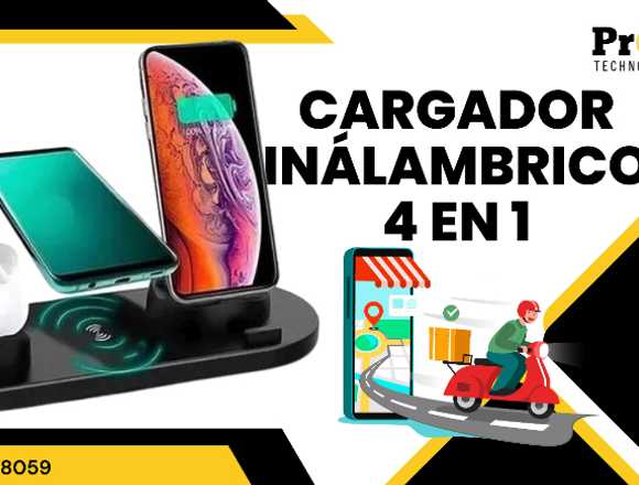 CARGADOR INALAMBRICO || 4 EN 1  || PROD'M