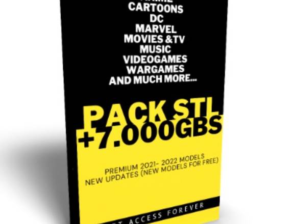 MEGA STL PACK +7.000GBS IMPRESORA 3D