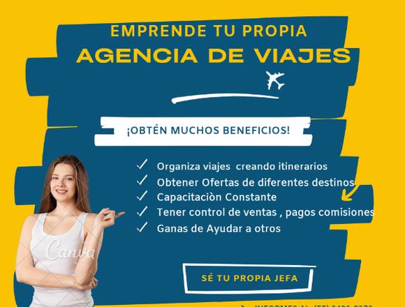 Solicitamos emprenderes en crear Agencia de Viajes