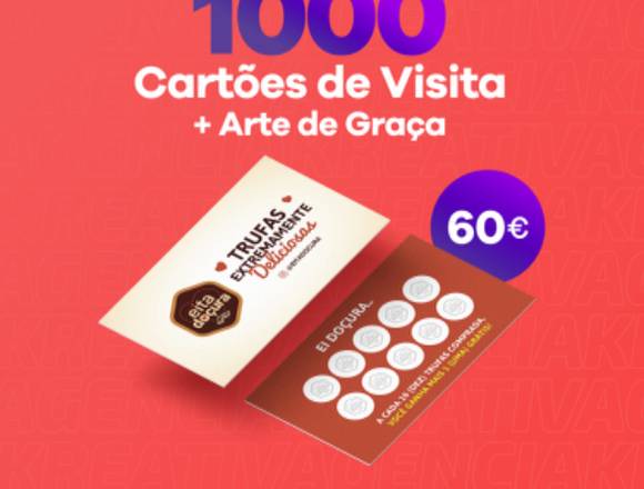 🔥 Cartões de Visita + Arte Grátis 72h