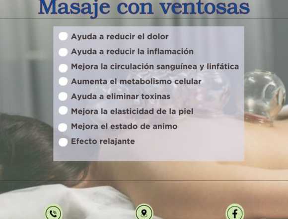 Masaje relajante con ventosas 