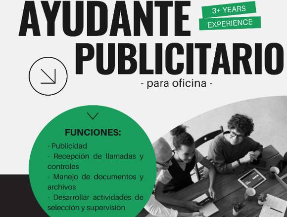 Ayudante publicitario para oficina