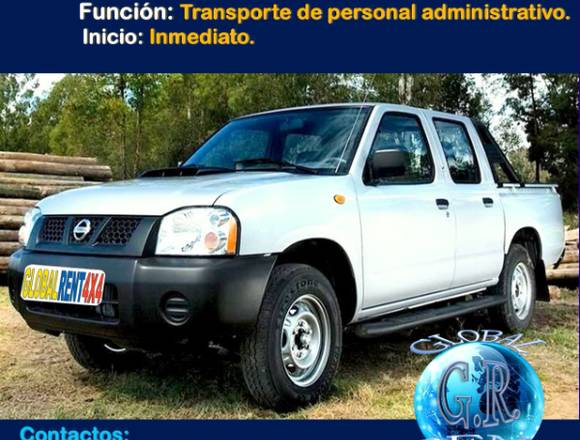 TRABAJO PARA CAMIONETAS DOBLE CABINA 4X4