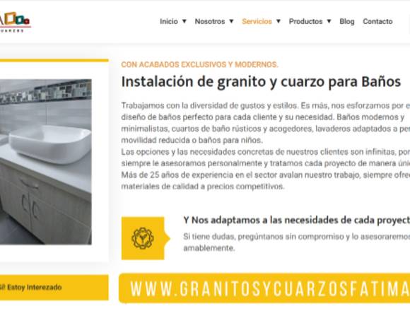 Instalación de granito y cuarzo para Baños