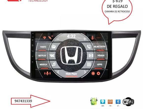 Nueva Radio Honda Crv Del 2012 - 2016 Android/9.1