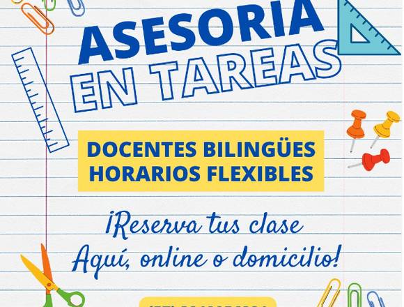 CLASES DE ASESORIA DE TAREAS