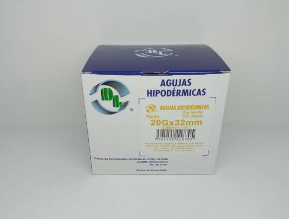 Agujas Hipodérmicas 20 X 32 DL c/100