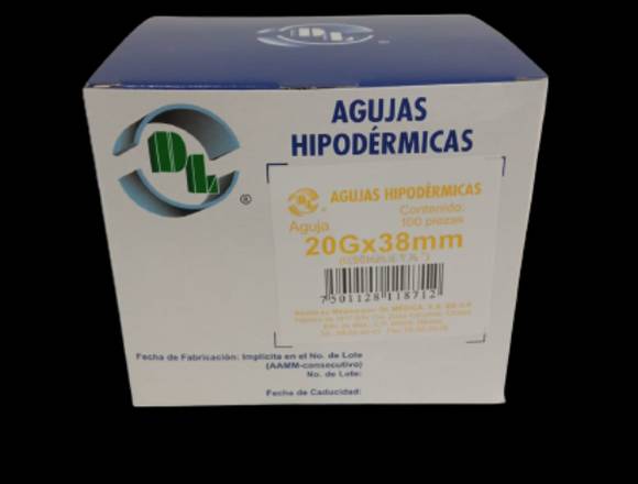 Agujas Hipodérmicas 20 X 38