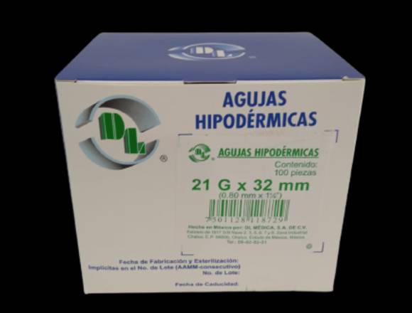 Agujas Hipodérmicas 21 X 32