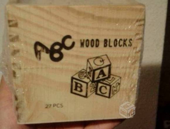 ABC Woods Blocks Set De 27 Piezas