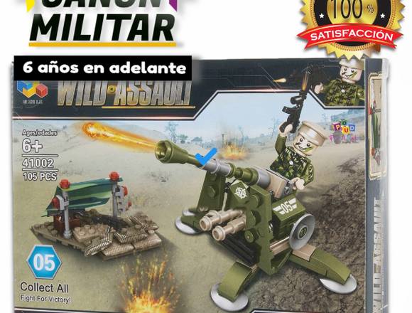 Conjunto De Bloques Lego Cañón Militar 105 piezas