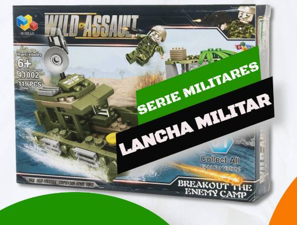 Conjunto De Bloques Lego lancha Militar 119 piezas