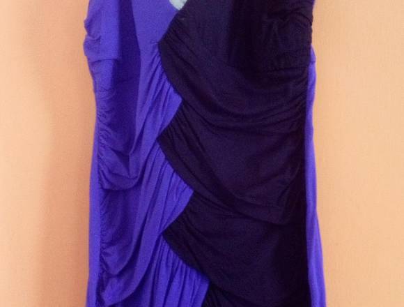 Vestido, morado con negro