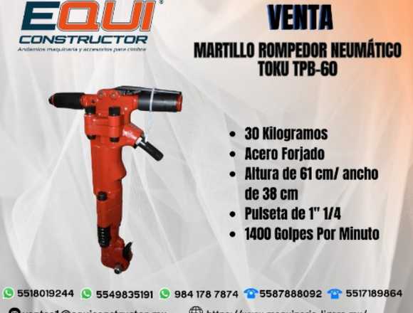 Martillo rompedor neumático TOKU TPB-60