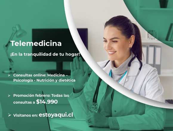 Telemedicina en la comodidad de tu hogar!