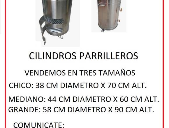 CILINDROS PARRILLEROS EN ACERO INOXIDABLE