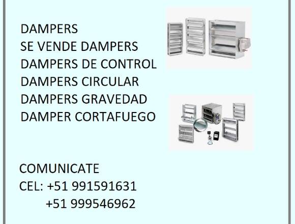 DAMPERS PARA CONTROL DEL CAUDAL DE AIRE