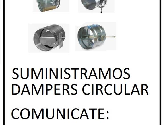 DAMPER CIRCULAR PARA CONTROL DEL CAUDAL DE AIRE