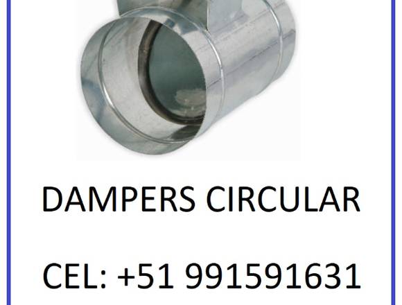 DAMPERS CIRCULAR FABRICADO EN FIERRO GALVANIZADO