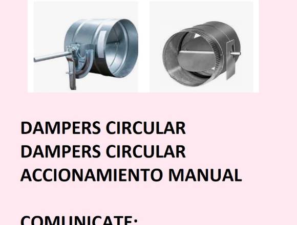 DAMPERS CIRCULAR DE ACCIONAMIENTO MANUAL