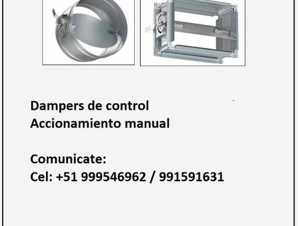 Se vende dampers de control