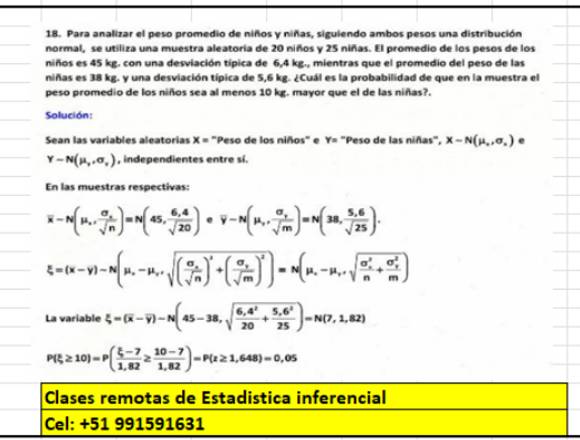 Clases del curso de Estadística Inferencial