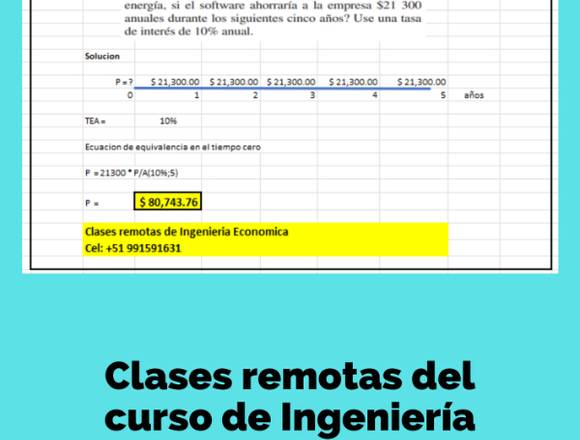 Clases + Ingeniería + Económica