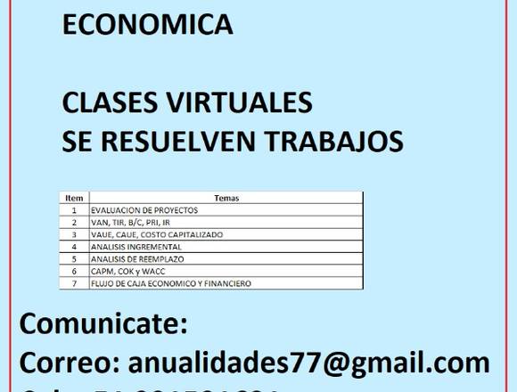 CLASES DE INGENIERIA ECONOMICA