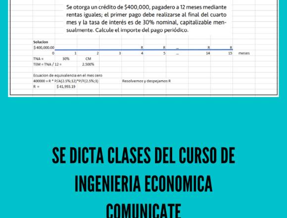 Clases del curso de Ingeniería Economica