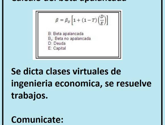 CLASES REMOTAS DE INGENIERIA ECONOMICA