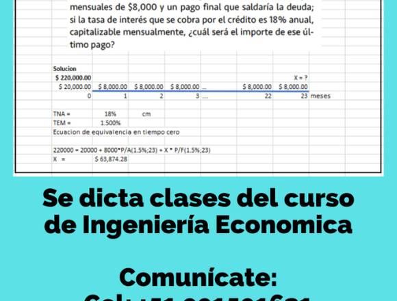 Clases del curso de Ingeniería Economica