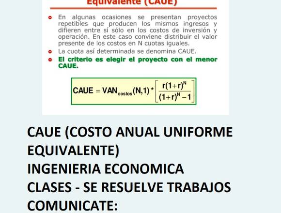 CLASES DE INGENIERIA ECONOMICA