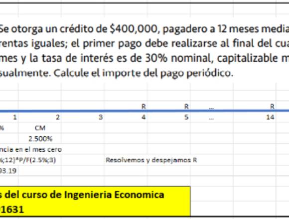 Clases remotas de Ingeniería Económica