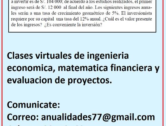 CLASES DE INGENIERIA ECONOMICA