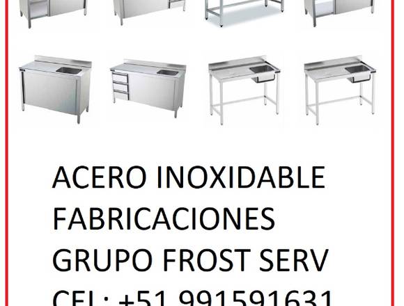 FABRICAMOS MUEBLES EN ACERO INOXIDABLE