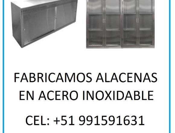 ALACENAS Y CAJONERAS FABRICADO EN ACERO INOXIDABLE