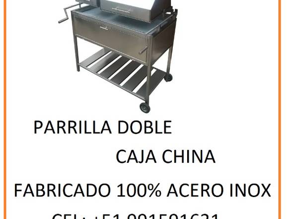 PARRILLA DOBLE CON CAJA CHINA