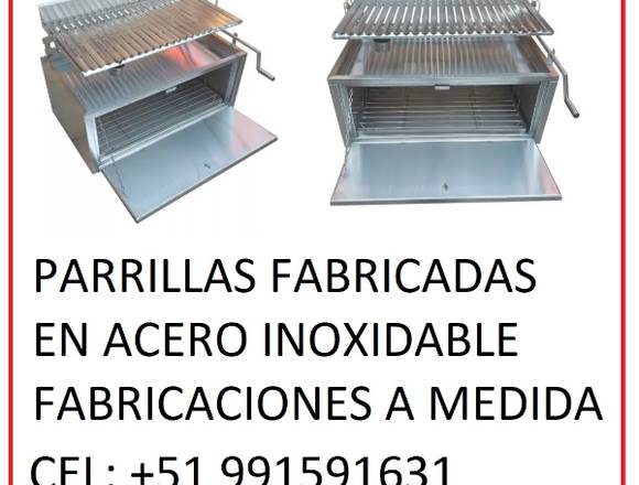 FABRICAMOS PARRILLAS EN ACERO INOXIDABLE