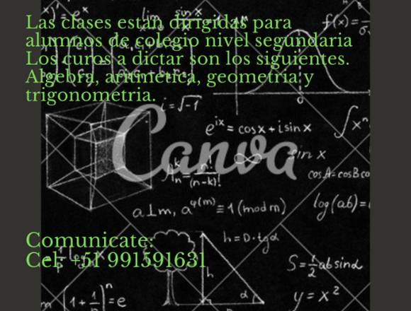 Clases de matematica