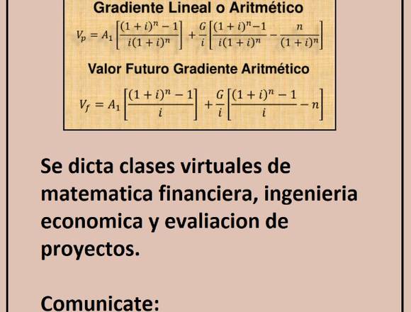 CLASES DE MATEMATICA FINANCIERA 