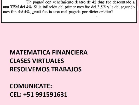 CLASES DE MATEMATICA FINANCIERA 