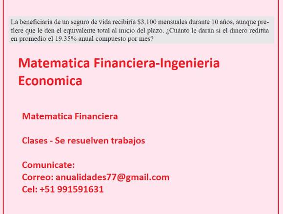 CLASES DE INGENIERÍA ECONÓMICA