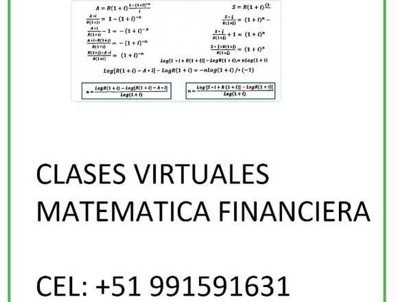 CLASES DE MATEMATICA FINANCIERA